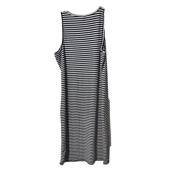 NWT Torrid Blue Striped T-Shirt Sleevless Dress Strechy Summer Comfy Sz 1 - Picture 4 of 10